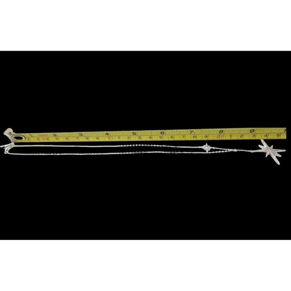 New Tocara Sterling Silver Starburst Pendant Necklace DiAmi Crystal Cluster Star - Picture 9 of 13